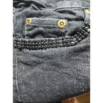 Brooklyn Girl Y2K Navy Distressed Denim Jeans Size 18 Straight Leg Stretch Black Photo 11