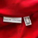Susan Graver red quarter zip collared short sleeve stretchy top women's size S Photo 7