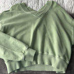 Aerie  Sweater V-Neck Green Photo 0