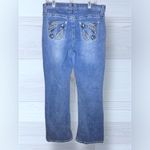 COPPER FLASH Women’s Paisley Embellished Embroidered Curvy Bootcut Jeans Blue Size 12 Photo 3