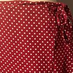 Somedays Lovin ’ Fearless Polka Dot Wrap Skirt Red White Size Medium Photo 3