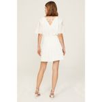 Thakoon White Eyelet Smocked Short Sleeve Cut Out Summer Mini Dress Size 0 Photo 2