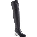 Jimmy Choo New OTK Womens 39.5 9.5 9 Black Leather Boots Italy Tall $1495 Mercer Photo 3