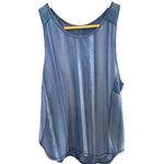 Lululemon Women 6 Sculpt Tank Brushed Spray Dye White Code Blue Mesh Back Long Photo 2