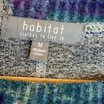 Habitat  Sweater Women's Size Medium Abstract Watercolor Soft Purple Blue Photo 2