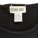 Vintage Victoria Jones Sequins Beaded Sweater Cotton Ramie Womens Large Black Photo 8