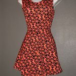 Boutique Spring Orange Print Mini Sundress Dress size Small Photo 2
