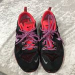 Nike Free 5.0 Women's Running shoes Size 6.5 Black & Coral with Lavender laces Photo 2