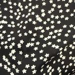 EXPRESS Black 7 White Floral Cap Sleeve Blouse with Zip Back-Small Photo 3