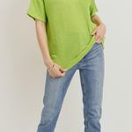 Cherish Green Short Sleeve Knit Top Photo 2
