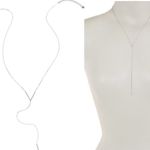 Sterling Silver Swarovski Crystal Accented V Necklace NWOT‎ Photo 4