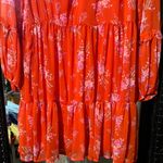 Vince Camuto  Orange and Pink Long Sleeve Sundress Photo 2