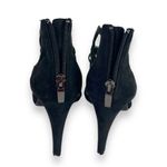 Kelly & Katie Cage Heels 4” Pumps Sandals Heel Zip Black Suede Women’s Size 7.5M Photo 6