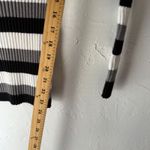 Love by Design Y2k Striped V Neck Fitted Sweater Gray Medium Snatched Grunge Photo 6