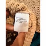 Poof Apparel Women's Beige Open Knit Crew Neck Sweater Size S Photo 3