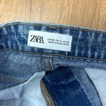 ZARA High Rise Blue Distressed Denim Light Blue Sz 4 Photo 5