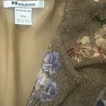 Peter Nygard Vintage Long Wool Tweed Embroidered Floral Coat 20W Quiet Luxury Prep Phoebe Photo 6