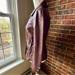 Bernardo  Rich Brown Leather Jacket with Belt Gold Hardware Boho Chic Edgy Moto Photo 5