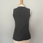 Lululemon Dark Gray White Stripe Muscle Tank Top Sleeveless Shirt Photo 2