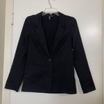 H&M womens career black blazer jacket one button size US 2 Photo 0