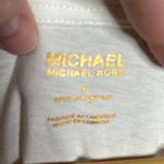 MICHAEL MICHAEL KORS WHITE SHIRT W/GOLD STUDDED MK LOGO SIZE SMALL Photo 3