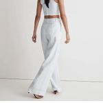 Madewell The Harlow Wide-Leg Pant in 100% Linen in White NWT Photo 2