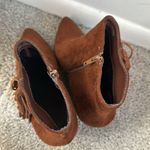 Madden Girl Brown Suede Fringe Ankle Boots Photo 4