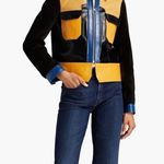 Tory Burch color block Leather & Suede Jacket Tristan 8 NWT Photo 1