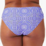California Waves  PURPLE PRINT Flowery Flow Bikini Swim Bottom  US‎ 2 (20/22) NWT Photo 1