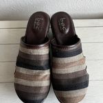 Born concept BOC s Neutrals Striped Linen Slip On Clogs Mules Photo 2