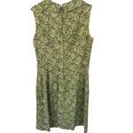 American Vintage Vtg 60s Housewife Boat Neck Green Print Sheath Dress Nantucket Old Hollywood Photo 6