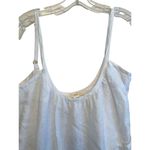 Eberjay Eberjey Kesia Sleeveless Linen Sleep Nap Dress Size Large White Tiered Maxi Gown Photo 4