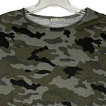 ZARA  Shirt Womens Medium Green‎ Camo Camouflage Cropped Casual Urban Basic Comfy Photo 2