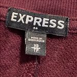 EXPRESS  sz XS maroon pullover v-neck sweater can be worn as short sweater dress Photo 6