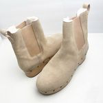 J.Crew Suede Leather Upper Faux Fur Lined Clog Studded Boots, Size 12 Photo 0