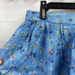 Urban Renewal  women's blue floral flowy‎ relaxed mini casual skirt zip small Photo 1