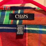 CHAPS DENIM Womens Plaid Flannel Zipper Shirt Jacket Red Green Blue 2X Shacket Photo 3