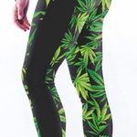 Women Weed Leafs 3D Print 420 Leggings Pink Photo 0