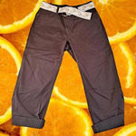st. john's bay ‎ Size 6P Brown Capri with Flower Belt Photo 0