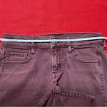 American Eagle  Outfitters Women’s 4 Burgundy Twill Super Stretch Midi Shorts EUC Photo 5