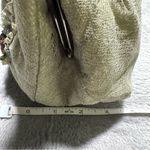 Vintage Malina Artisan Olive Green Lace Floral Rosettes Kiss Lock Purse Photo 9