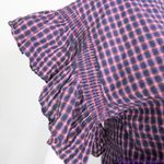 Madewell NEW  Flutter-Sleeve Side-Tie‎ Wrap Top in Plaid, S Photo 7