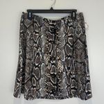 Planet Gold NWOT Snake Print Skater Skirt Button Photo 8