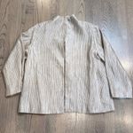 Eileen Fisher Textured Silk Acrylic Jacket Cardigan Champagne Beige Size S Photo 1