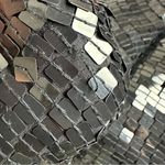 VINTAGE Identity by Lord & Taylor Black Silk Sequin Skirt Size 4 Photo 2