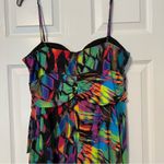 Bisou Bisou Bisou Michele Bohbot Abstract Multi color dress spaghetti straps 10 Photo 11