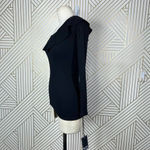 Michael Lauren  Gonzola Ruffle One Shoulder Top‎ in Black Size US XS Photo 6