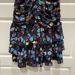 Free People Black Floral Tiered Skirt Mini Y2K Dress Photo 4