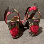 Topshop | Floral Embroidered Floral Women's Heels Pink Gray Tie Up Size 36 Photo 6