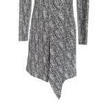 Stella McCartney  Wool Blend Asymmetric Houndstooth‎ Dress Sz 42 Long Sleeve Photo 1